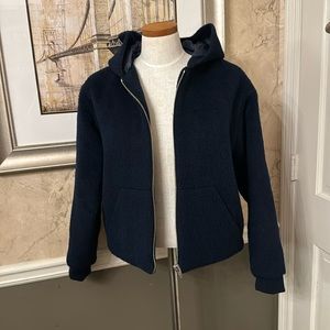 T Alexander Wang Dark Blue Hoodie Zip Jacket size Medium